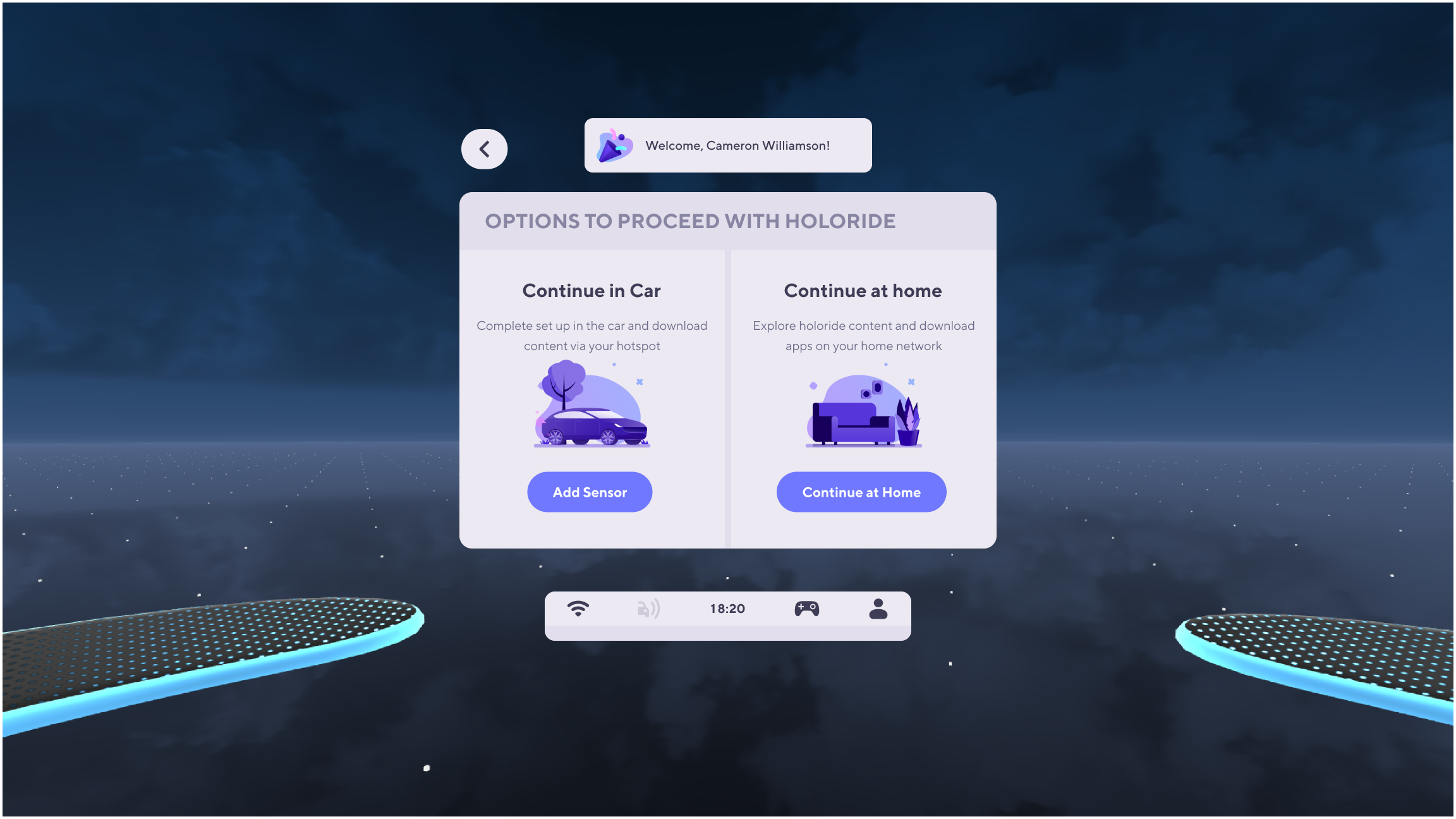 holoride VR UI 2