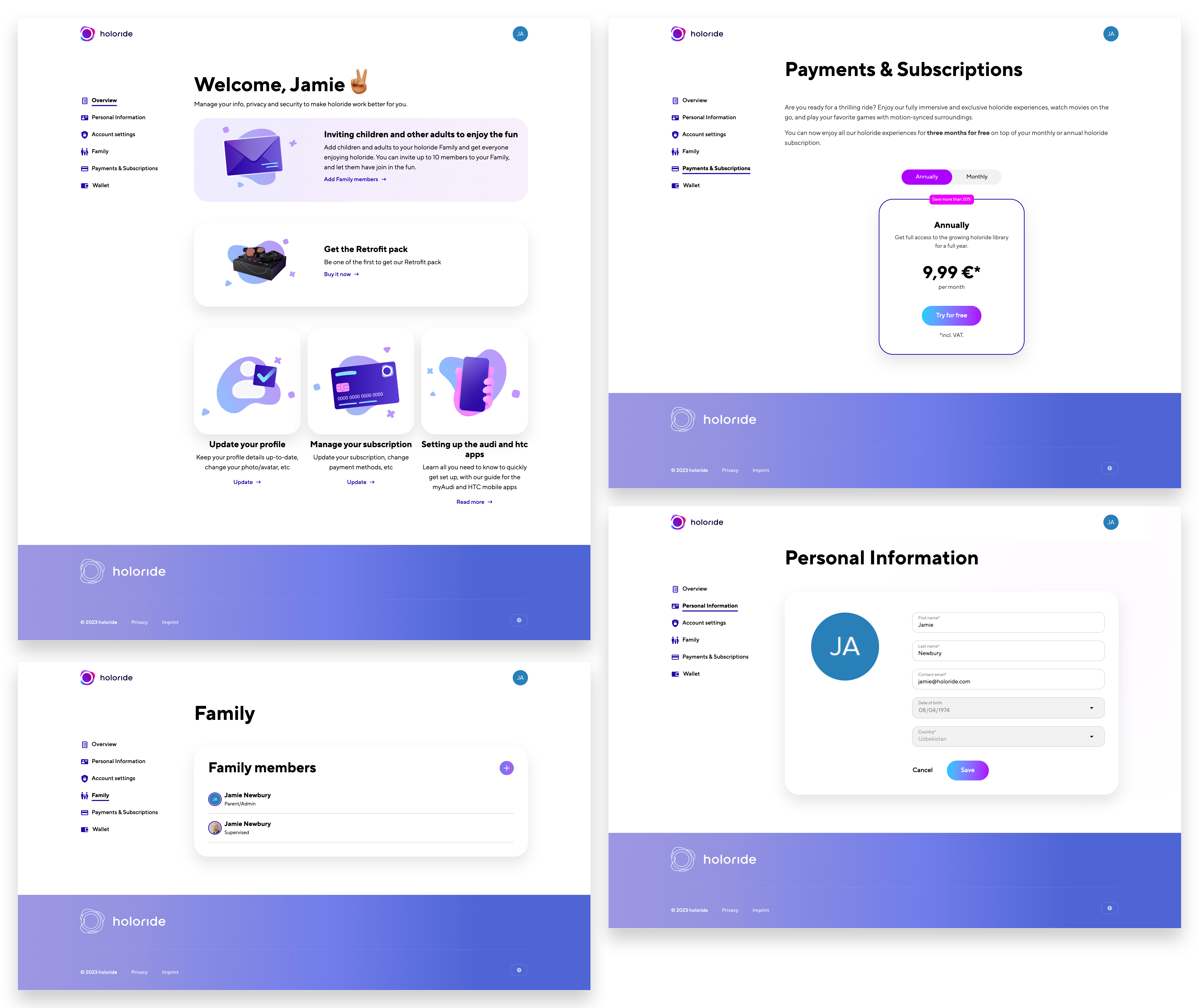 holoride desktop screenshots